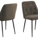 ACT NORDIC Brooke spisestuestol - taupe stoff og svart stl