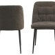 ACT NORDIC Brooke spisestuestol - taupe stoff og svart stl