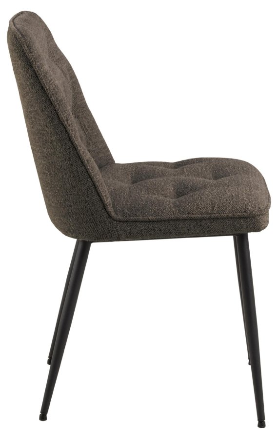 ACT NORDIC Brooke spisestuestol - taupe stoff og svart stl