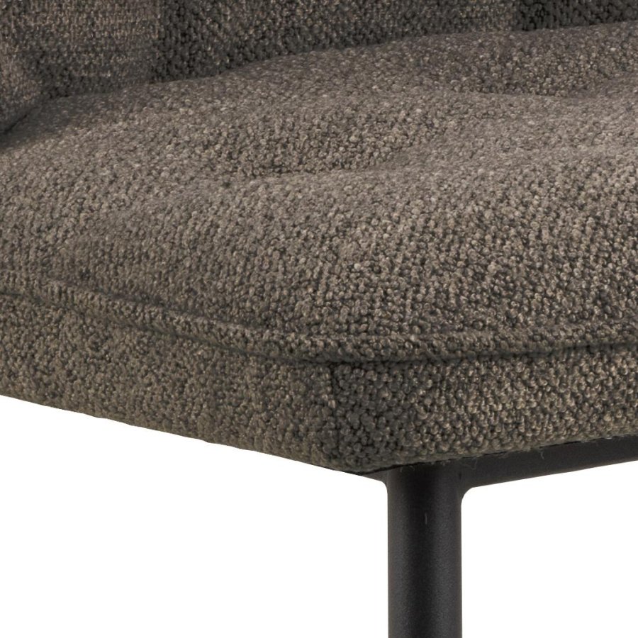 ACT NORDIC Brooke spisestuestol - taupe stoff og svart stl
