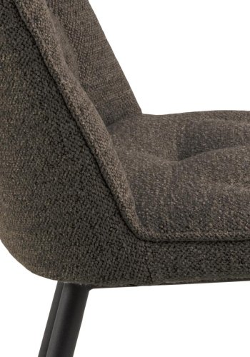ACT NORDIC Brooke spisestuestol - taupe stoff og svart stl