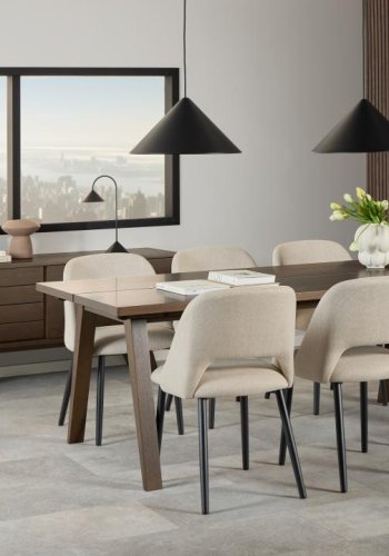 ACT NORDIC A-Line spisebord, m. udtrk - rgfarvet egefiner (200x95)