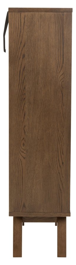 ACT NORDIC A-Line vitrineskab, m. 1 glaslge, 2 hylder og 2 skuffer - rgfarvet egefiner