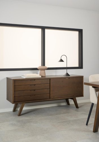 ACT NORDIC A-Line sknk, m. 1 skydelge, 1 hylde og 4 skuffer - rgfarvet egefinr