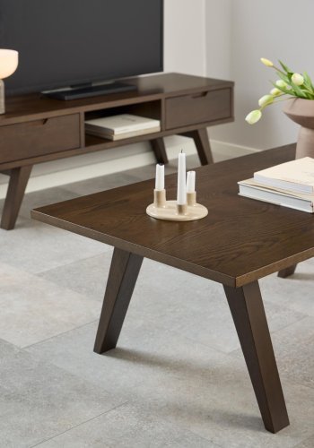 ACT NORDIC A-Line TV-bord, m. 2 skuffer og 1 rum - rgfarvet egefiner (150x40)