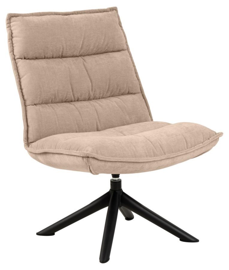 ACT NORDIC Blizzard Drehstuhl - beiger Stoff und schwarzer Stahl