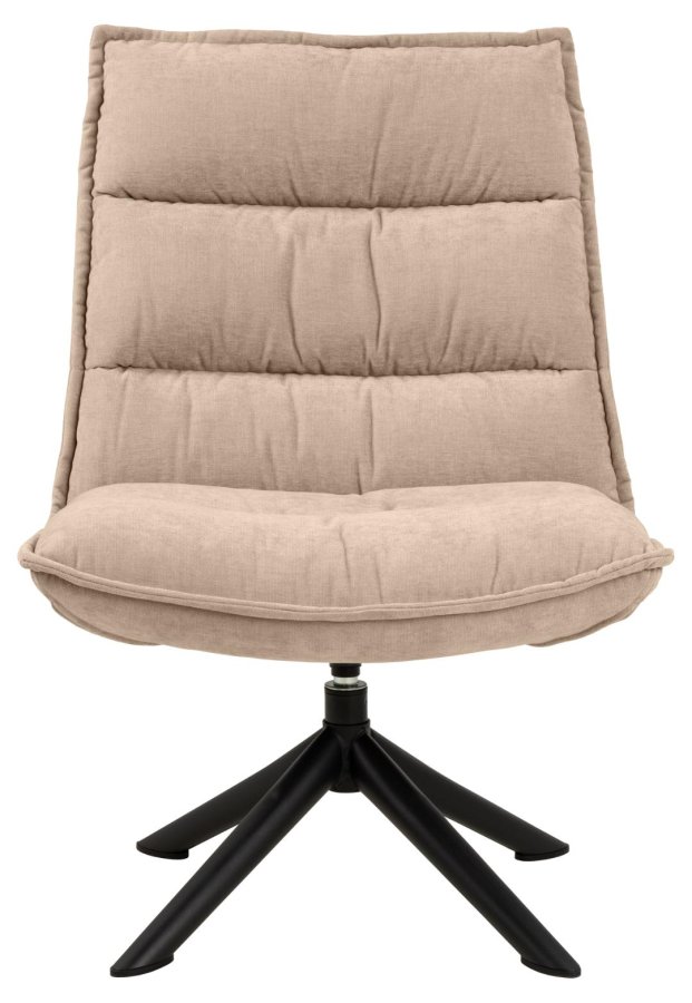 ACT NORDIC Blizzard Drehstuhl - beiger Stoff und schwarzer Stahl