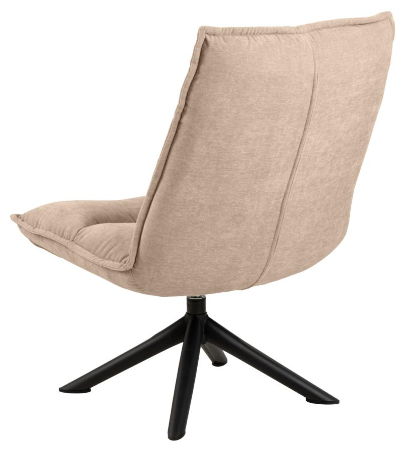 ACT NORDIC Blizzard Drehstuhl - beiger Stoff und schwarzer Stahl