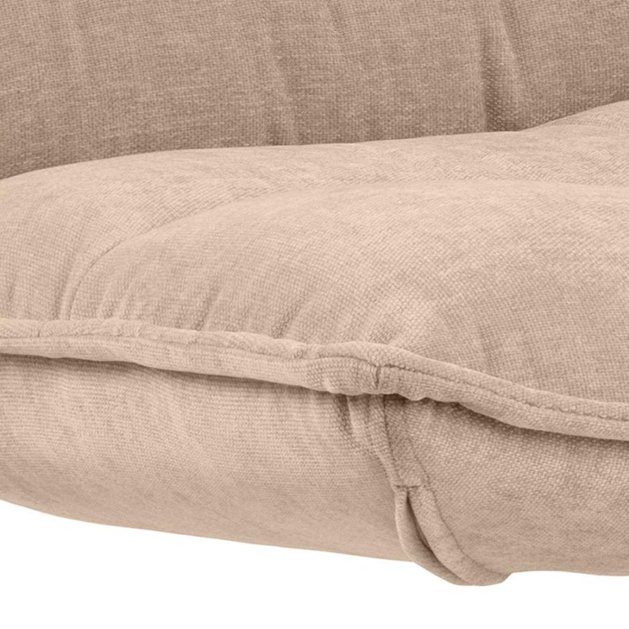 ACT NORDIC Blizzard Drehstuhl - beiger Stoff und schwarzer Stahl