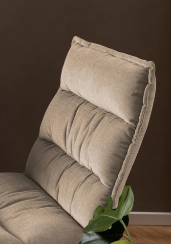 ACT NORDIC Blizzard Drehstuhl - beiger Stoff und schwarzer Stahl