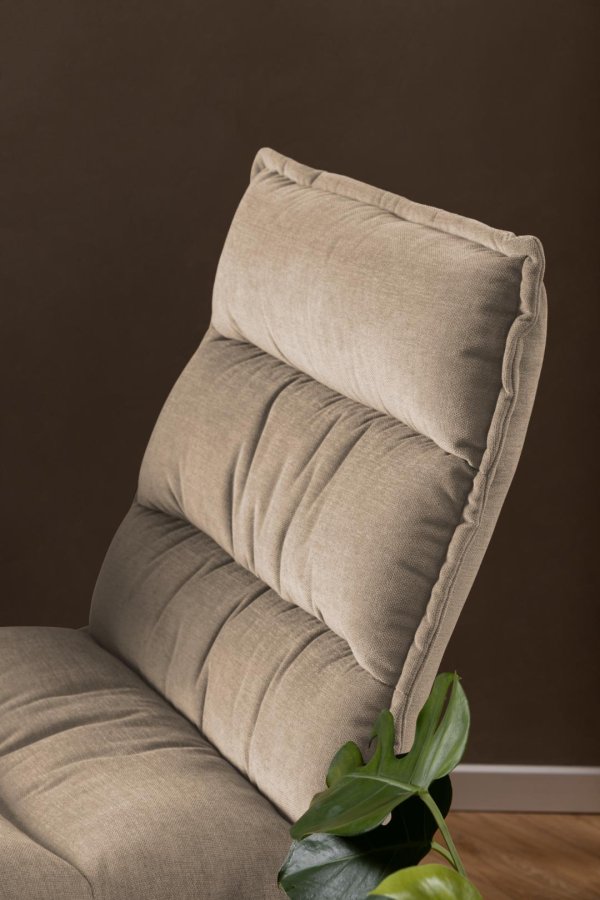 ACT NORDIC Blizzard Drehstuhl - beiger Stoff und schwarzer Stahl