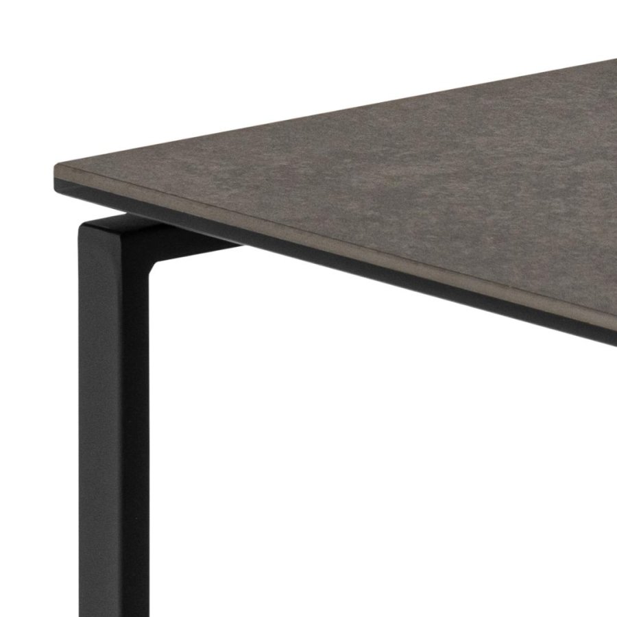 ACT NORDIC Katrine Satztische – schwarze Fairbanks-Keramik und mattschwarzer Stahl (50 x 50) (2er-Set)