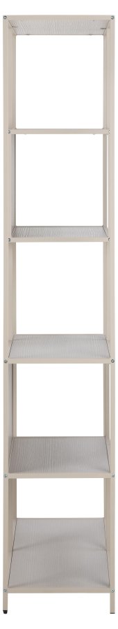 ACT NORDIC Seaford reol, m. 5 hylder - gr ru melamin og gr ru stl (77x35x185)