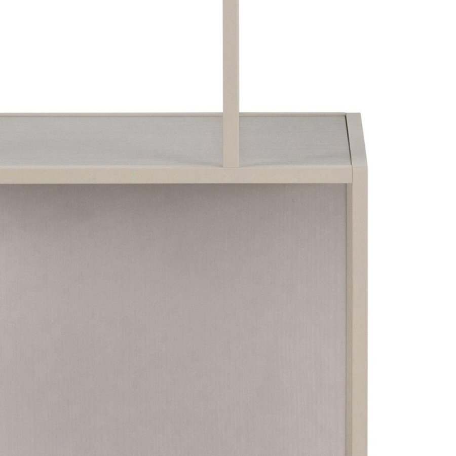 ACT NORDIC Seaford reol, m. 5 hylder - gr ru melamin og gr ru stl (77x35x185)