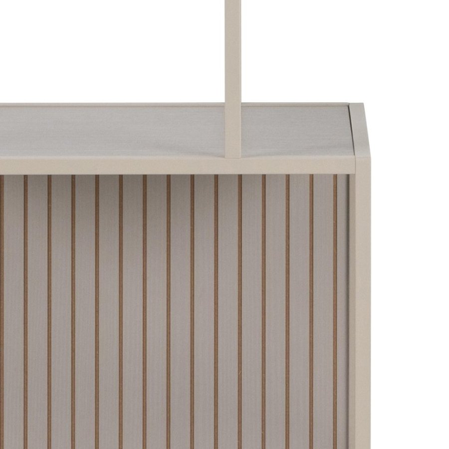 ACT NORDIC Seaford reol, m. 5 hylder - gr ru melamin og gr ru stl (77x35x185)