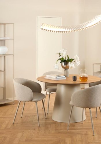 ACT NORDIC Seaford reol, m. 5 hylder - gr ru melamin og gr ru stl (77x35x185)