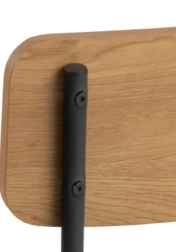 ACT NORDIC Peru Esszimmerstuhl – mattes Wildeichen-Melamin und mattschwarzer Rohstahl