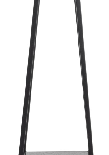 ACT NORDIC Seaford Garderobenständer mit Kleiderstange und 2 Regalen – Melamin aus schwarzer Esche und schwarzem Stahl