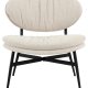 ACT NORDIC Burma lenestol - beige stoff og matt svart stl