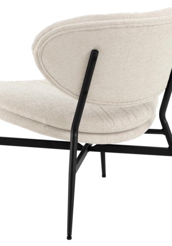 ACT NORDIC Burma lenestol - beige stoff og matt svart stl