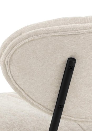 ACT NORDIC Burma lenestol - beige stoff og matt svart stl