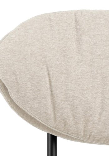 ACT NORDIC Burma lenestol - beige stoff og matt svart stl