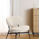 ACT NORDIC Burma lenestol - beige stoff og matt svart stl