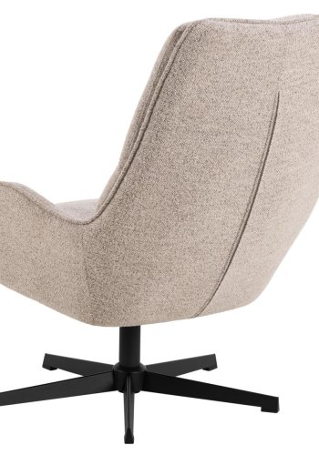 ACT NORDIC Bosley drejestol, m. armln, horisontal syning og lynls - beige stof og sort stl