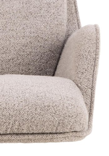 ACT NORDIC Bosley drejestol, m. armln, horisontal syning og lynls - beige stof og sort stl