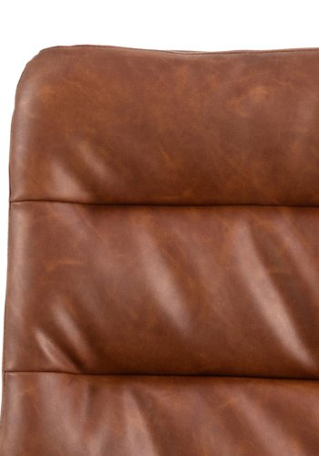 ACT NORDIC Dean spisestuestol, med svingfunksjon og sm - konjakk retro PU og svart stl