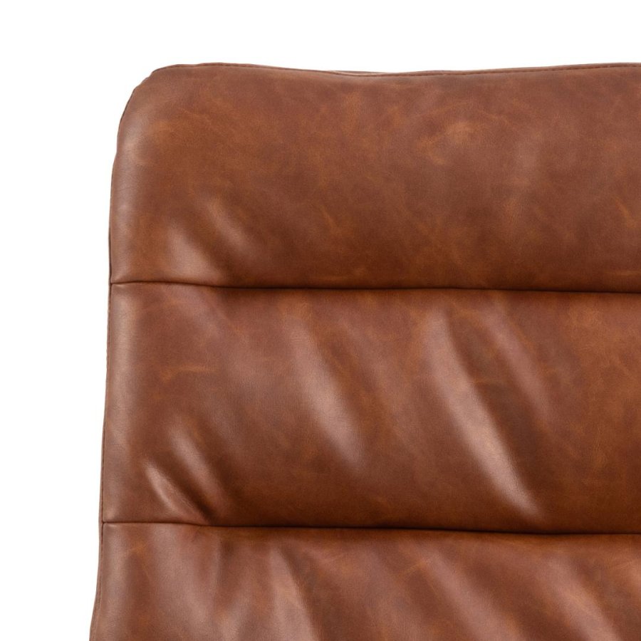 ACT NORDIC Dean spisestuestol, med svingfunksjon og sm - konjakk retro PU og svart stl