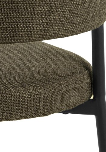 ACT NORDIC Edina Esszimmerstuhl - grner Stoff und schwarzer Stahl