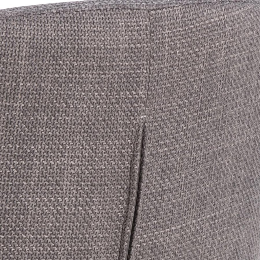 ACT NORDIC Eleanor Esszimmerstuhl, mit Armlehnen – hellgraubrauner Stoff und schwarzer Stahl