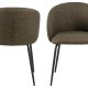 ACT NORDIC Eleanor Esszimmerstuhl, mit Armlehnen – grüner Stoff und schwarzer Stahl