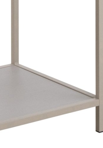 ACT NORDIC Seaford reol, m. 4 hylder og 2 skuffer - gr ru melamin og gr ru stl (77x35x185)