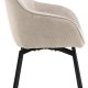 ACT NORDIC Clara spisestuestol, med armlener og svingbar retur - beige stoff og svart stl