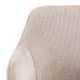 ACT NORDIC Clara spisestuestol, med armlener og svingbar retur - beige stoff og svart stl