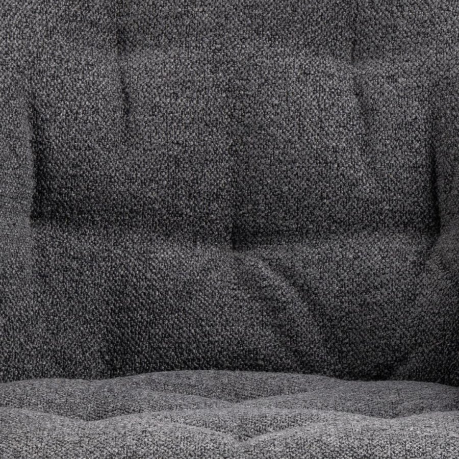 ACT NORDIC Brooke spisestuestol, med armlener, svingfunksjon, sm - antrasittgrtt stoff og svart stl