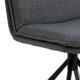 ACT NORDIC Flynn Esszimmerstuhl mit Drehfunktion - dunkelgrauer Stoff und schwarzer Stahl