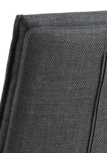 ACT NORDIC Flynn Esszimmerstuhl mit Drehfunktion - dunkelgrauer Stoff und schwarzer Stahl