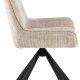 ACT NORDIC Eddie Esszimmerstuhl, mit Drehfunktion – beiger Stoff und schwarzer Stahl