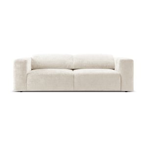 MICADONI Cruz 3 pers. sofa, m. foldbare nakkesttter - elfenben chenille stof