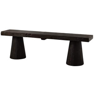 WOOOD CLYDE BÄNK I TRÄ MÖRKBRUN