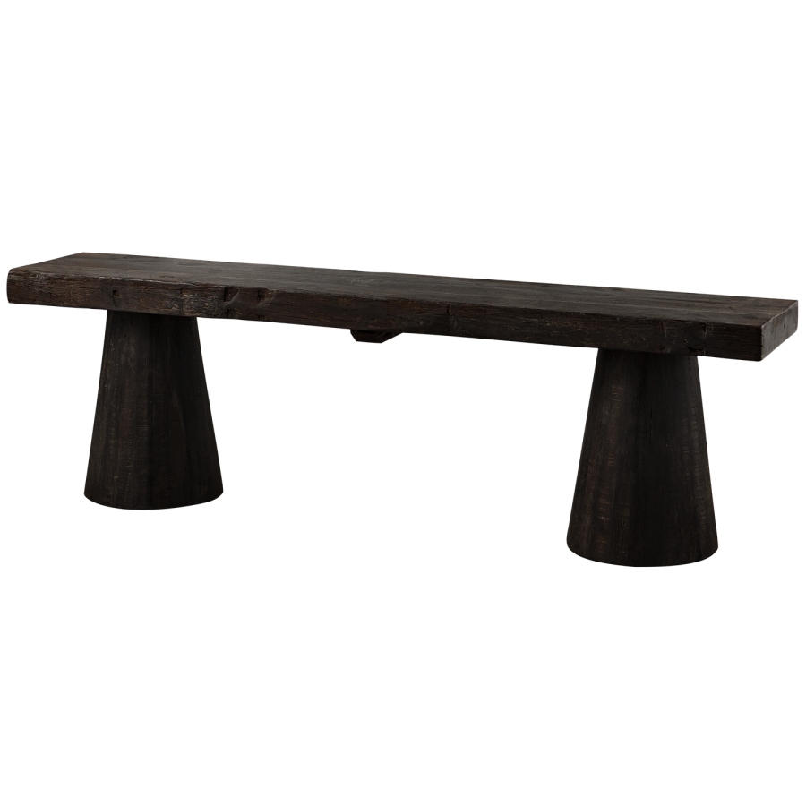 WOOOD CLYDE BÄNK I TRÄ MÖRKBRUN