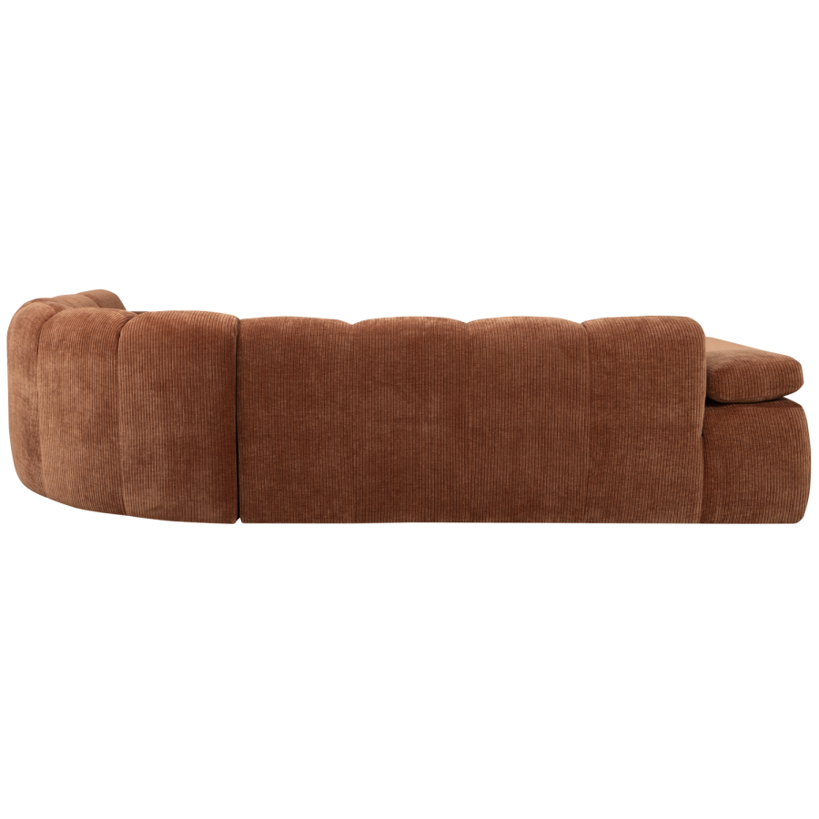 WOOOD MOJO HJRNESOFA HJRE RIBE STOF RUSTBRUNT