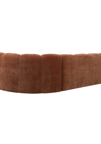 WOOOD MOJO HJRNESOFA HJRE RIBE STOF RUSTBRUNT