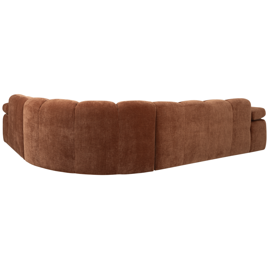 WOOOD MOJO HJRNESOFA HJRE RIBE STOF RUSTBRUNT