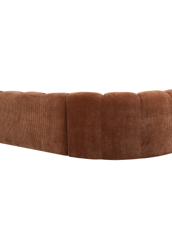 WOOOD MOJO HJRNESOFA VENSTRE RIBE STOF RUSTBRUNT