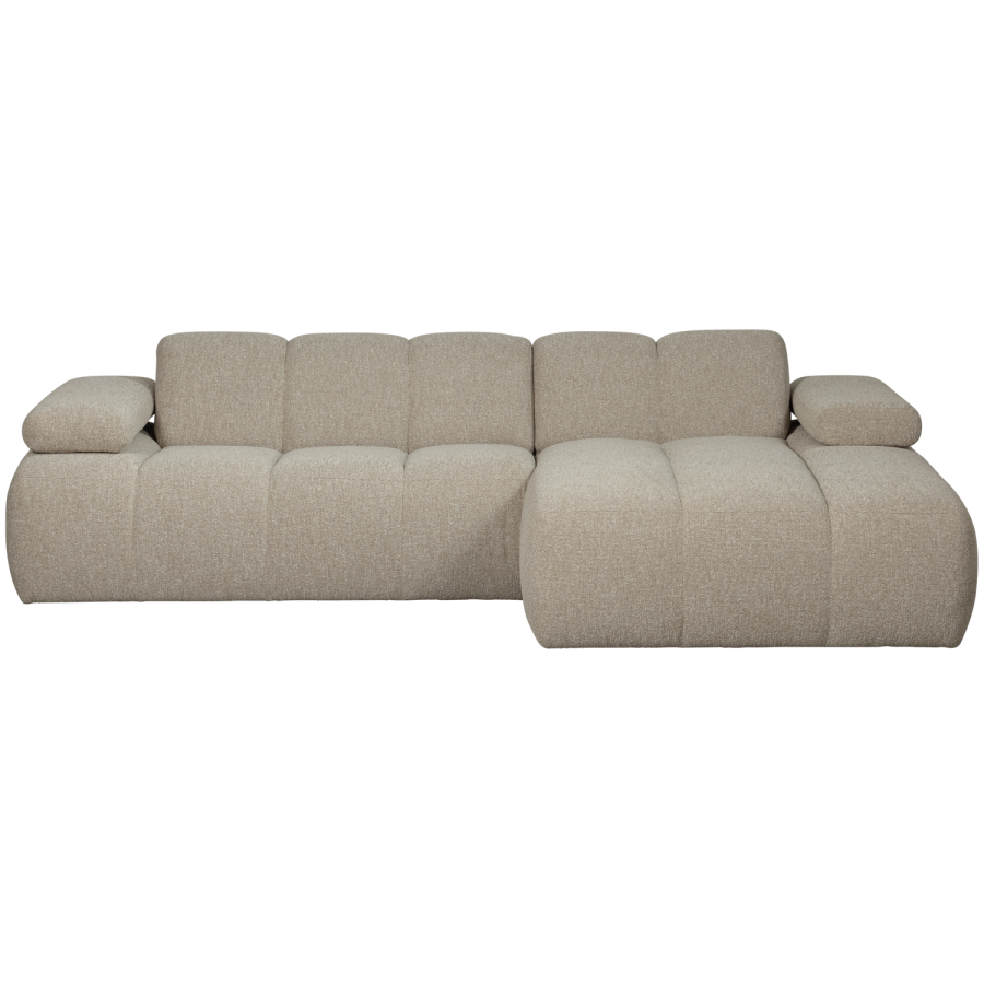 WOOOD MOJO Schslong Lng Soffa Hger Boucle Beige Melerad