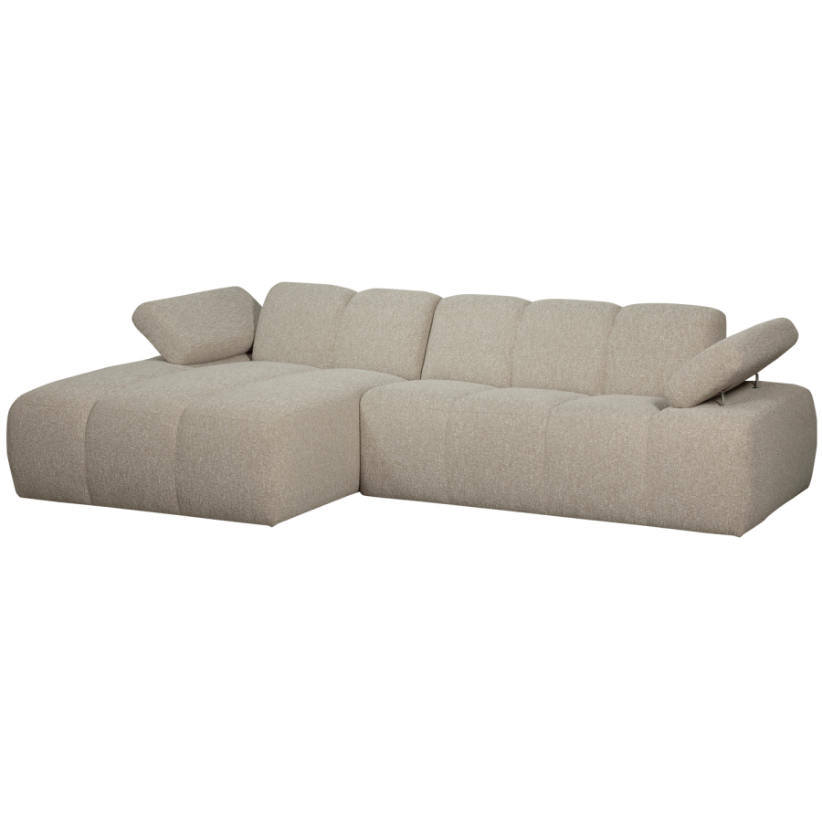 WOOOD MOJO Schslong Lng Soffa Vnster Boucle Beige Melerad